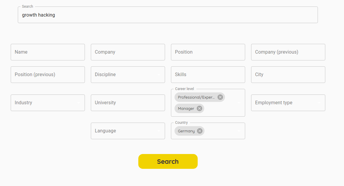 XingZap-Schnittstelle